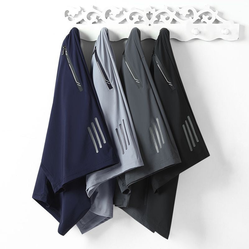 Cross-Border E-Commerce Men's Shorts Sports Casual Running Ice Silk Quick-Dry Beach Shorts Mid-Length Outerwear Men's Style