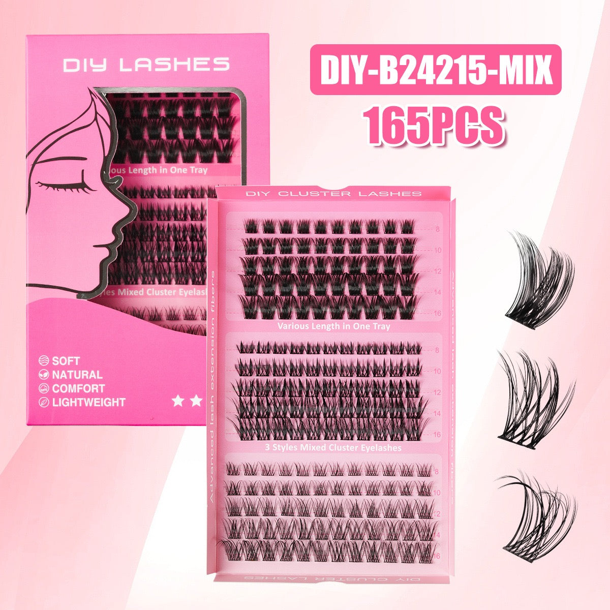 DIY Lashes False Eyelash Extension Set 30D/60D European and American Cross-Border Eyelash