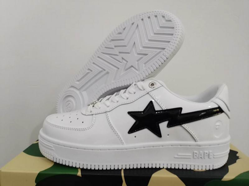 BAPE Stars Green-Red-White Sneakers with Iconic Star Logo