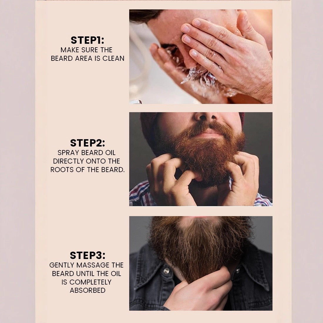 30ml Men's Beard Oil Cross-Border Beard Liquid Nutritional Oil Essence Facial Hair Care Oil