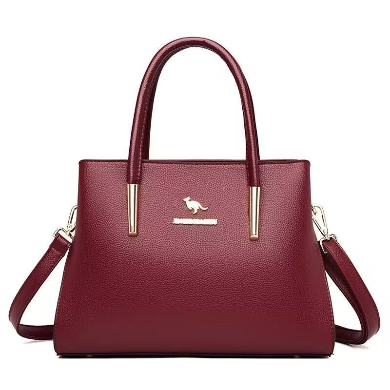 MERLANSHU Elegant Black Leather Handbag