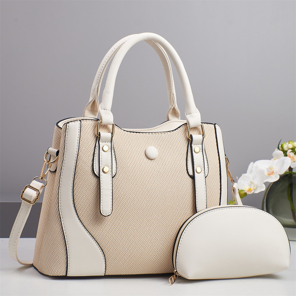 Handbag with Detachable Pouch – Style Meets Function