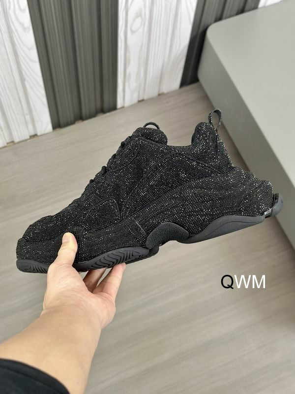 Black Glitter Chunky Sneaker – Street Luxe Edition