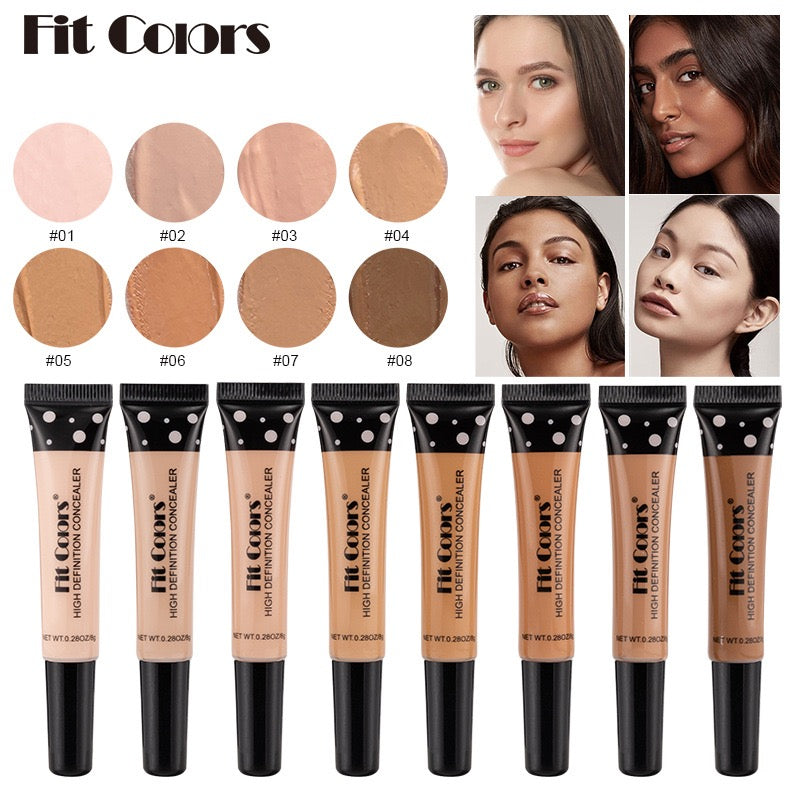 Fit Colors 8-Color Hose Concealer Concealer, Repair and Nourishing Liquid Foundation to Cover Dark Circles and Acne Spots Cross-Border
