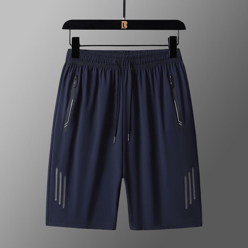 Cross-Border E-Commerce Men's Shorts Sports Casual Running Ice Silk Quick-Dry Beach Shorts Mid-Length Outerwear Men's Style