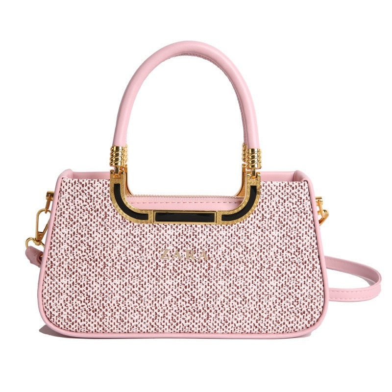 ZARA Elegant Handbag with Gold Accents
