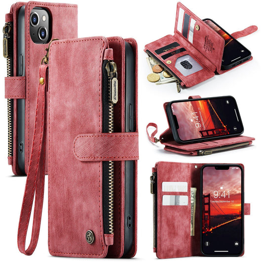 CaseMe Light Luxury Multi-Card Slot Phone Case for Samsung s23/s23plus/s23ultra Bracket Leather Case