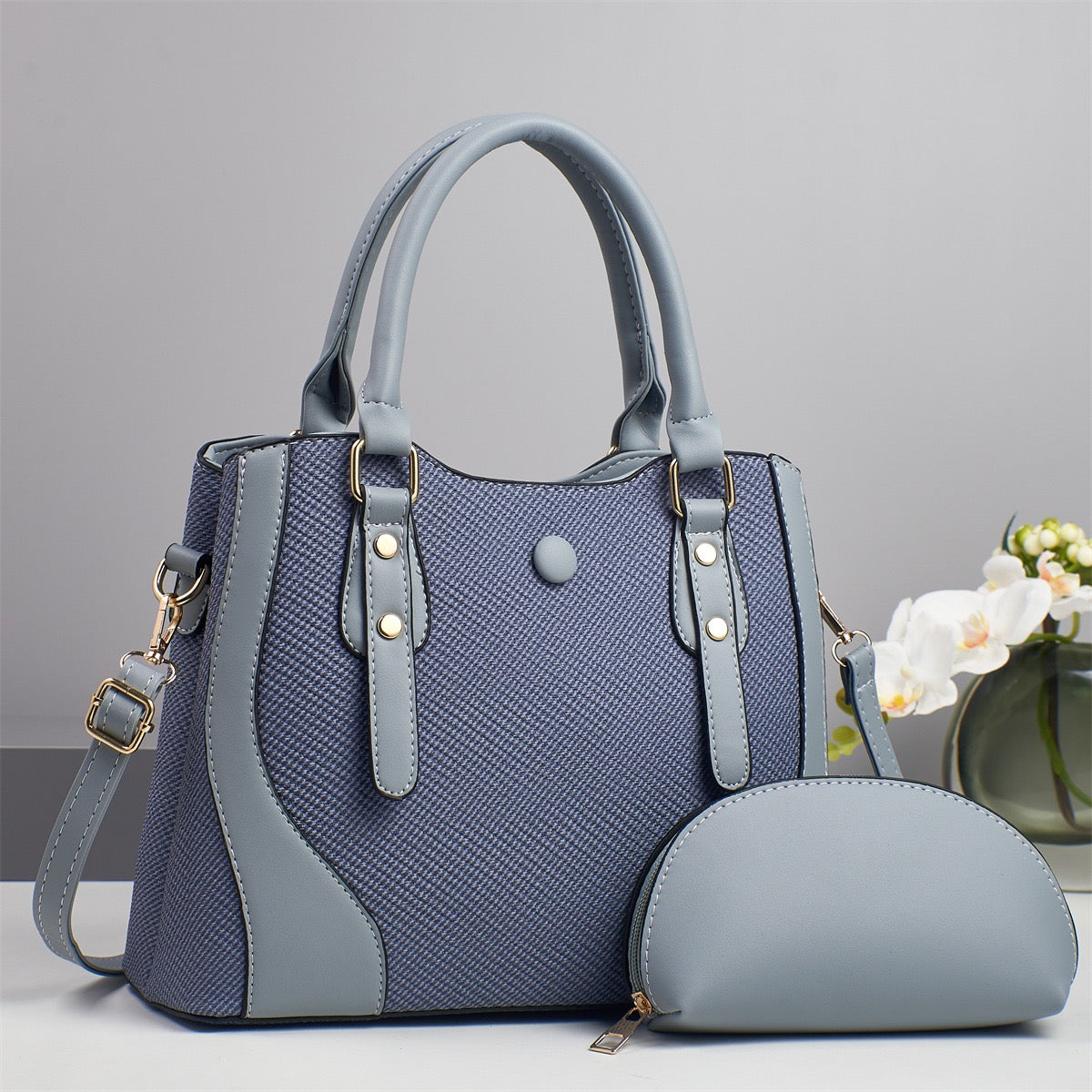Handbag with Detachable Pouch – Style Meets Function
