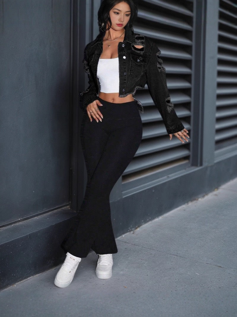 Edgy Streetwear Vibes with Distressed Denim SShopoza