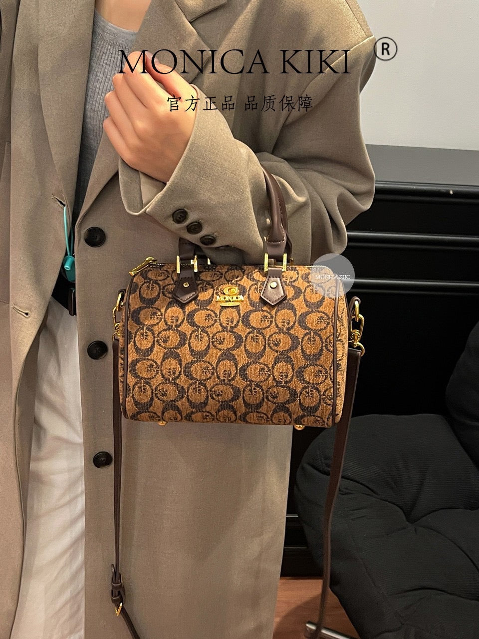 Fashionable and Simple Boston Women's Bag 2025 New Autumn and Winter Texture Single Shoulder Large Capacity Bag Commuter Texture Crossbody Bag