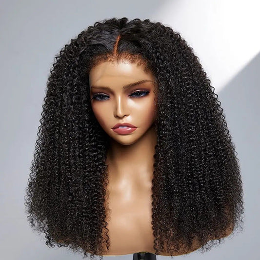 4C Kinky Edges Hairline 13X4 Lace Front Human Hair Wigs htt