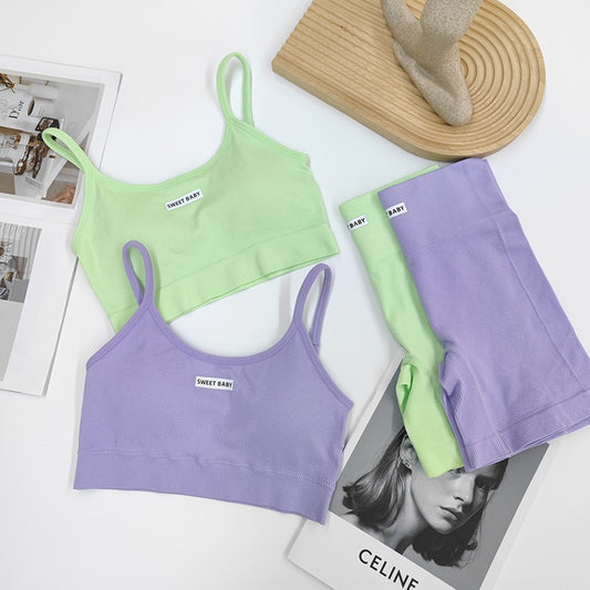 Sweet Baby Ribbed Crop Top & Shorts Set SShopoza