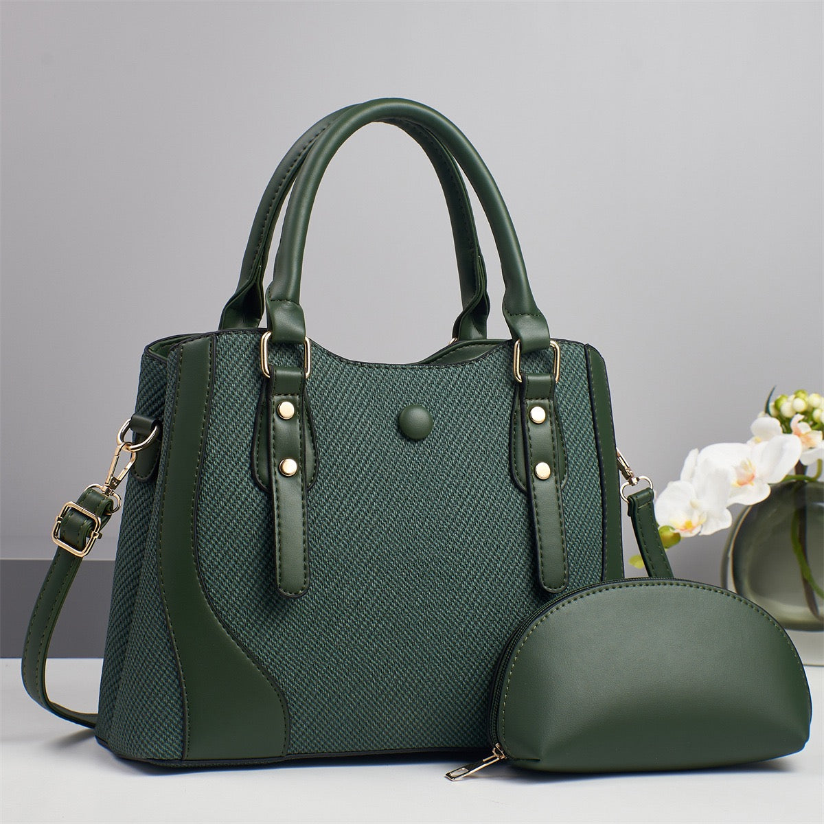 Handbag with Detachable Pouch – Style Meets Function