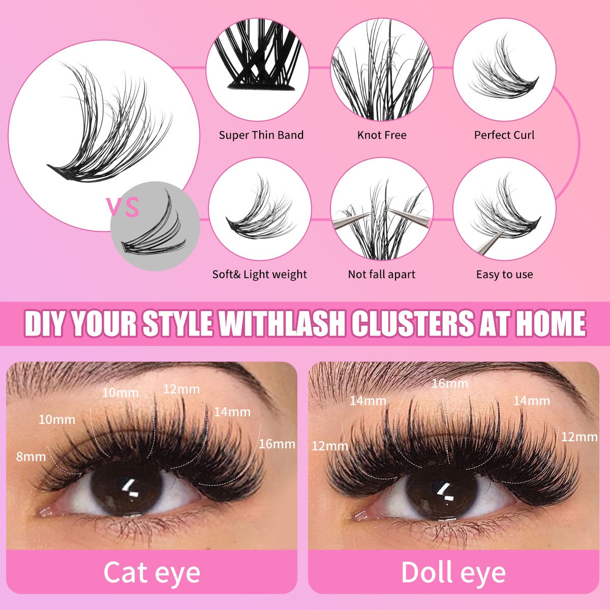 DIY Lashes False Eyelash Extension Set 30D/60D European and American Cross-Border Eyelash