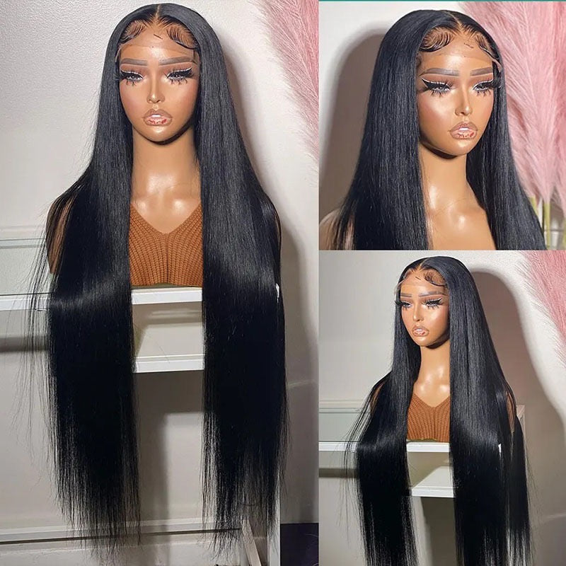 12A Brazilian Human Hair 13*4Frontal Straight Wig180% Density