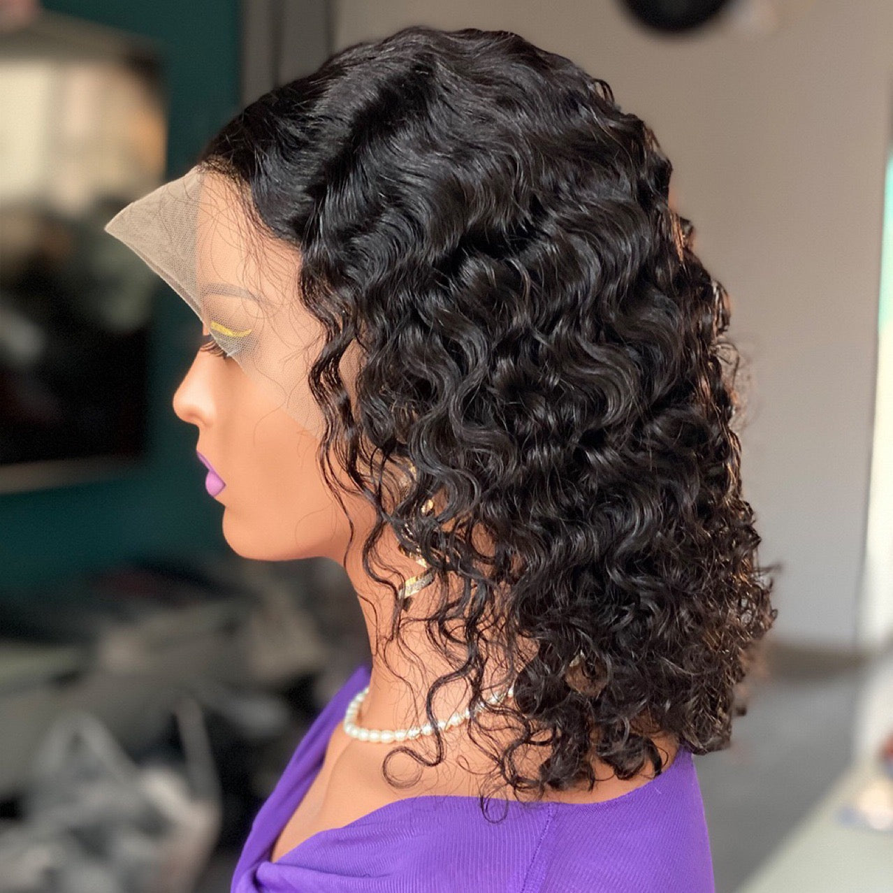 13X4Bleachedknot Vietnam Water Wave Lace Front Wig Curly Hair Human Hair