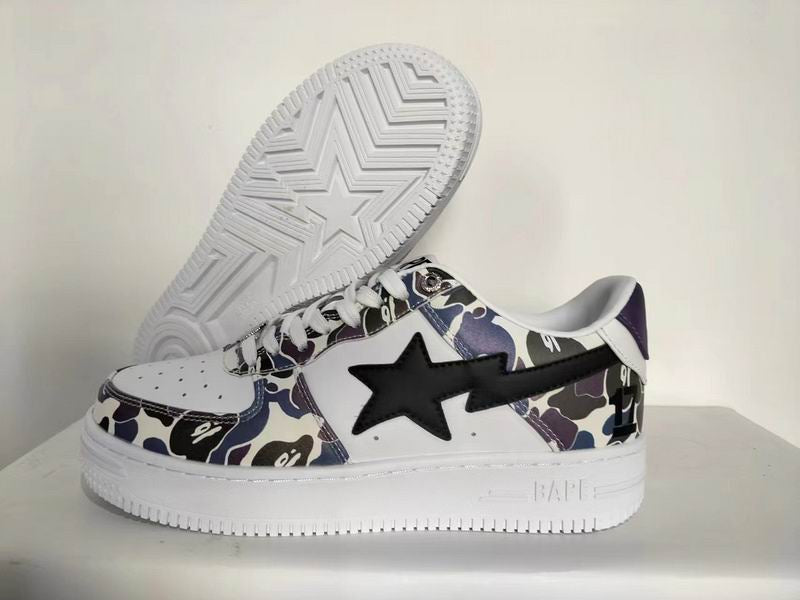 BAPE Bapestar Paint Splatter Beige with Red Stars