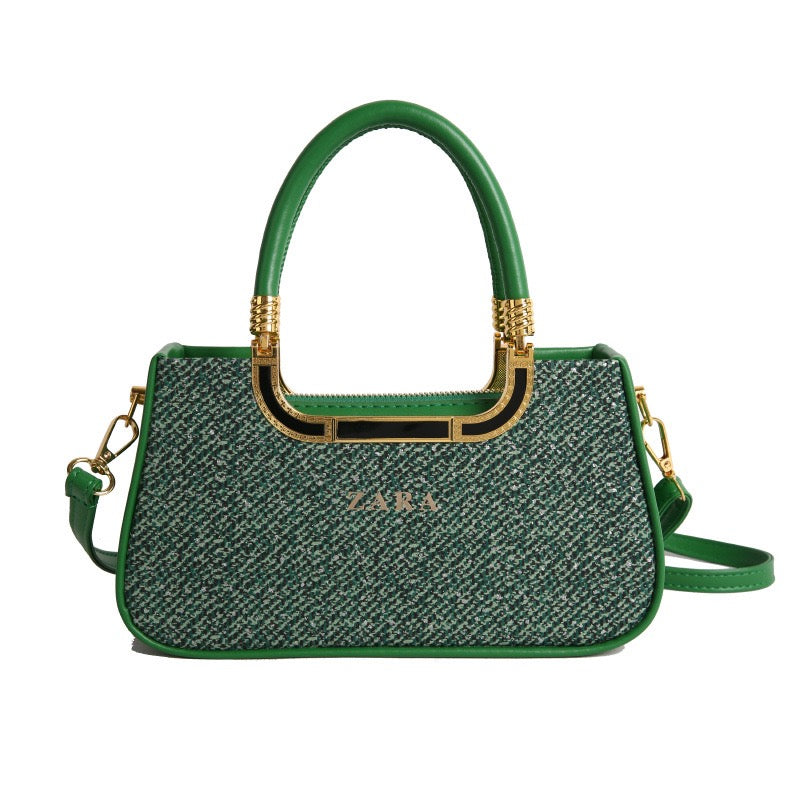 ZARA Elegant Handbag with Gold Accents