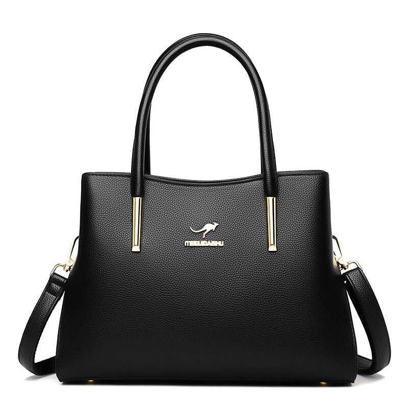 MERLANSHU Elegant Black Leather Handbag
