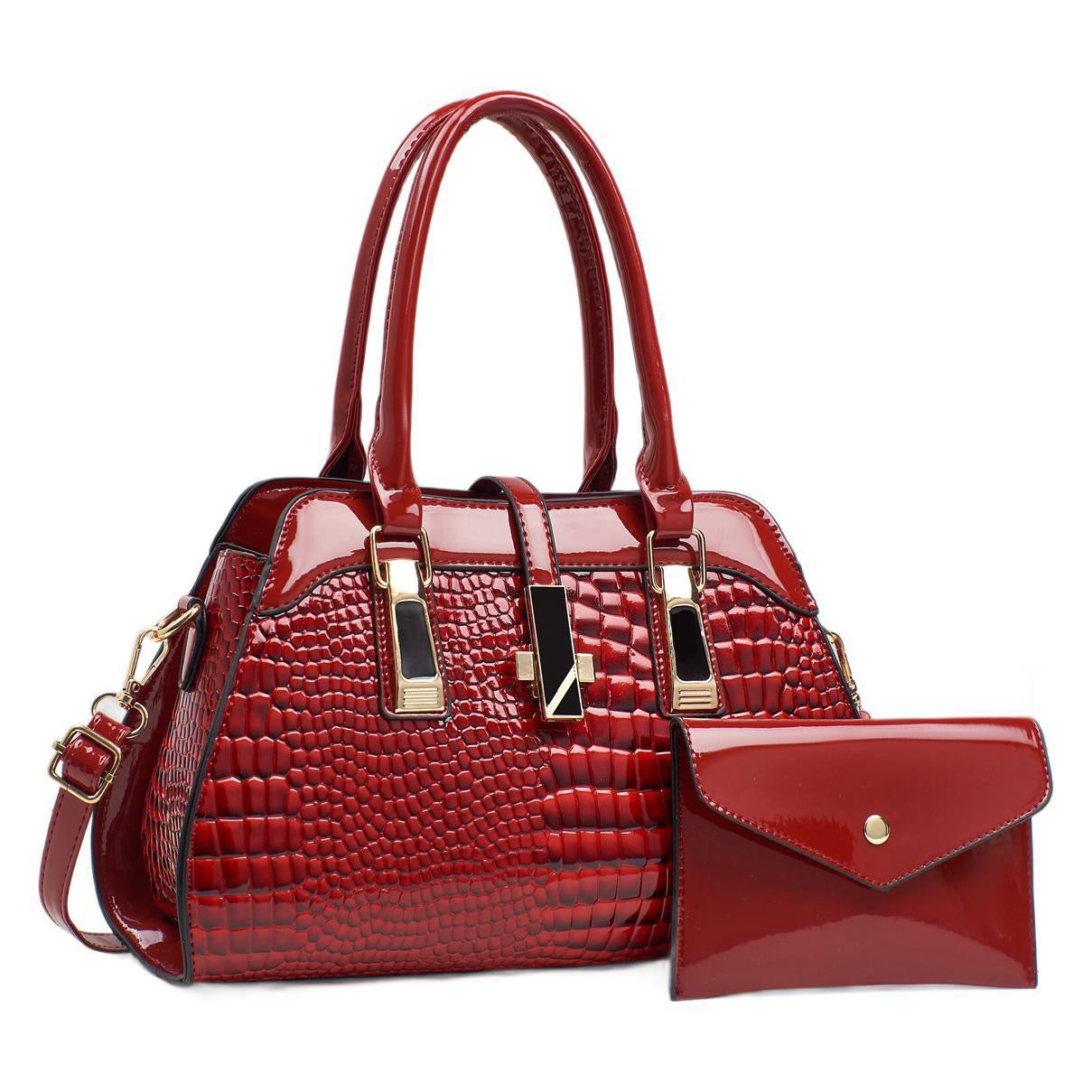 2026 Fashion-Forward Pink Bag Set with Gold Accents
