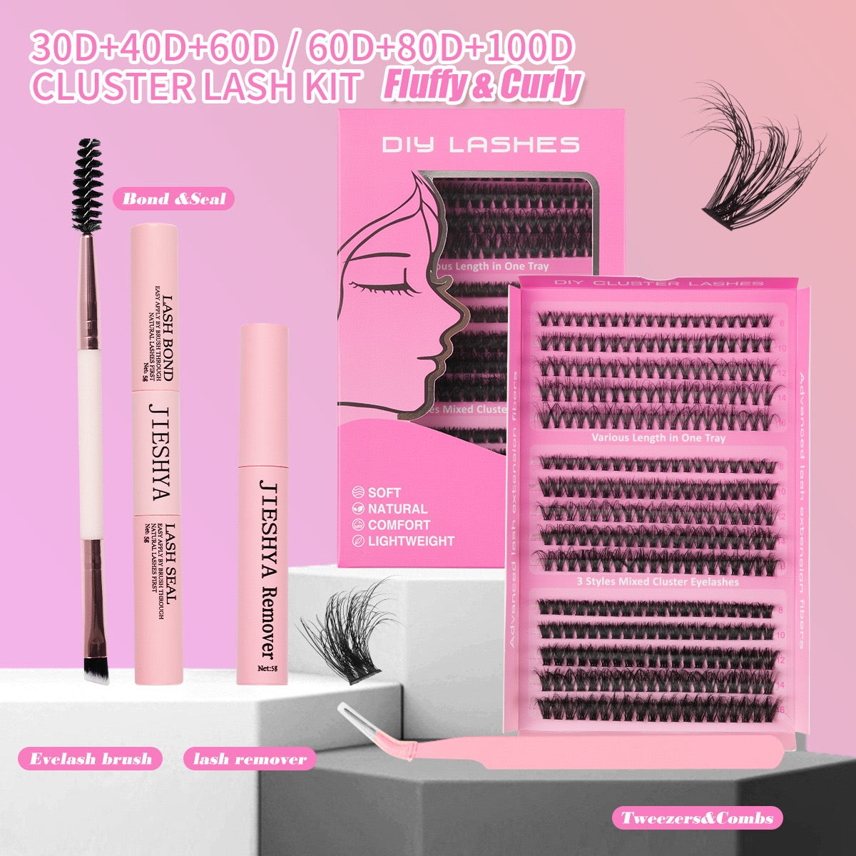DIY Lashes False Eyelash Extension Set 30D/60D European and American Cross-Border Eyelash