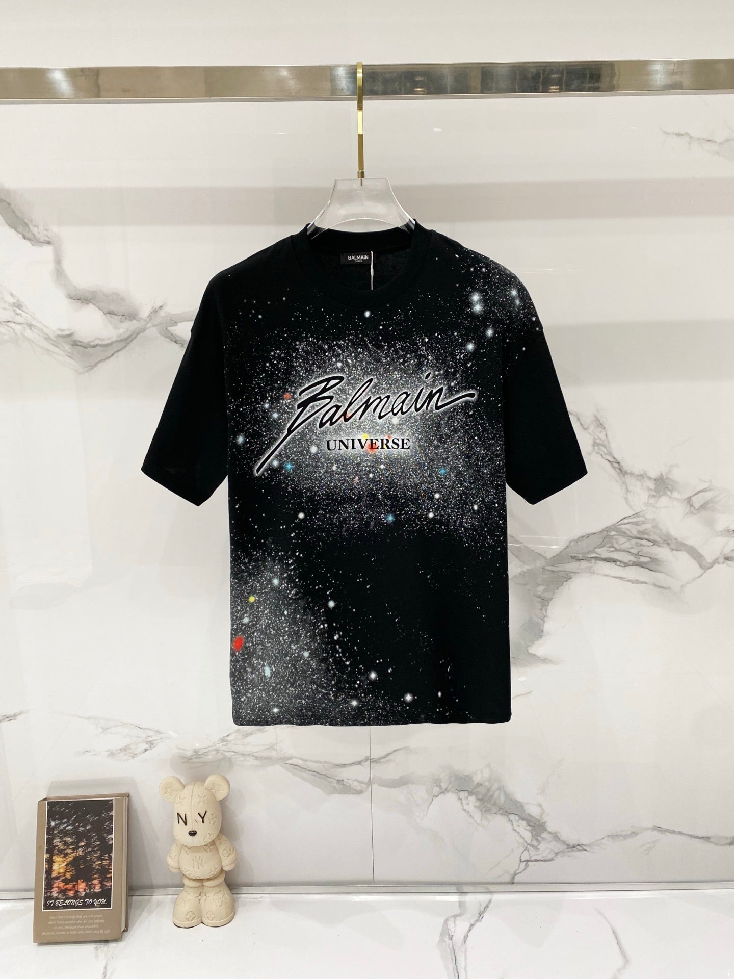 Balmain Universe Galaxy Print T-Shirt