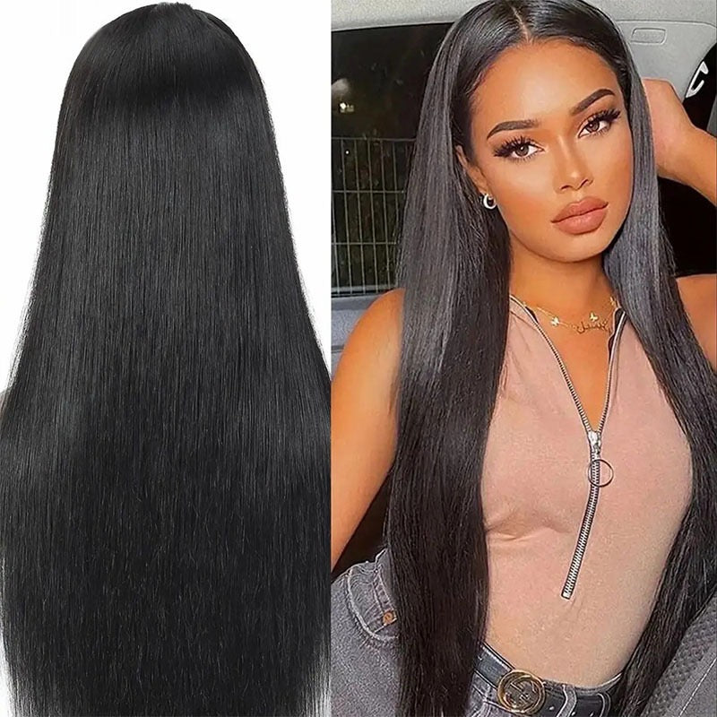 12A Brazilian Human Hair 13*4Frontal Straight Wig180% Density