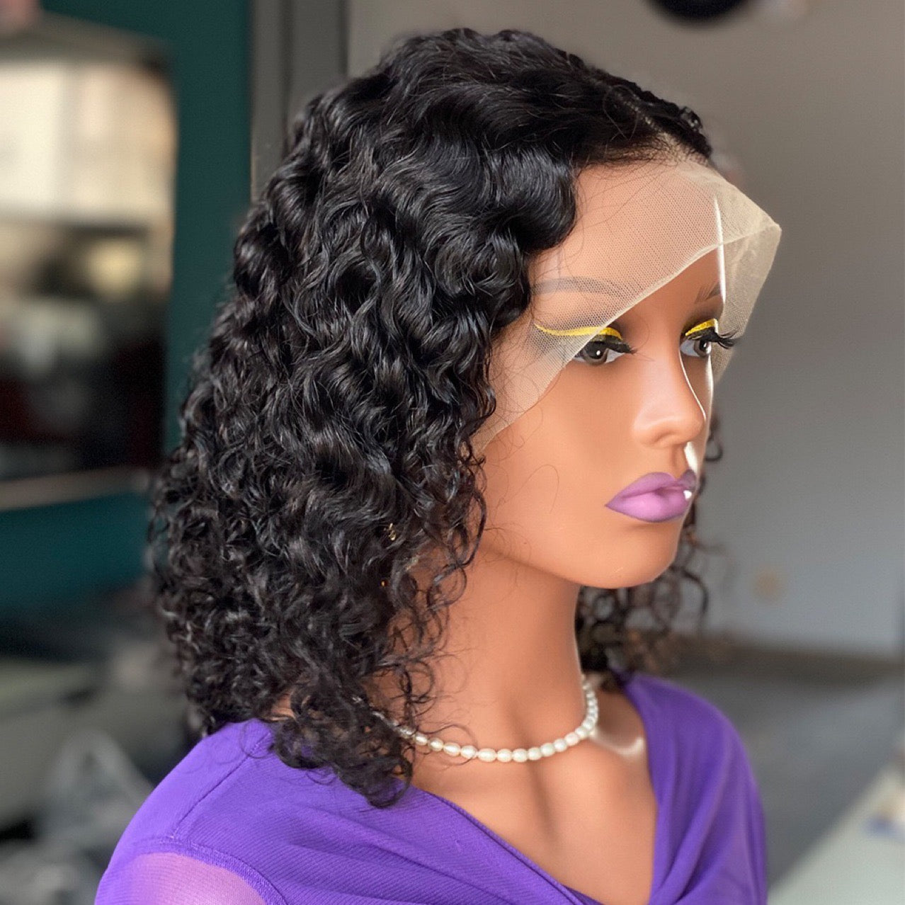 13X4Bleachedknot Vietnam Water Wave Lace Front Wig Curly Hair Human Hair