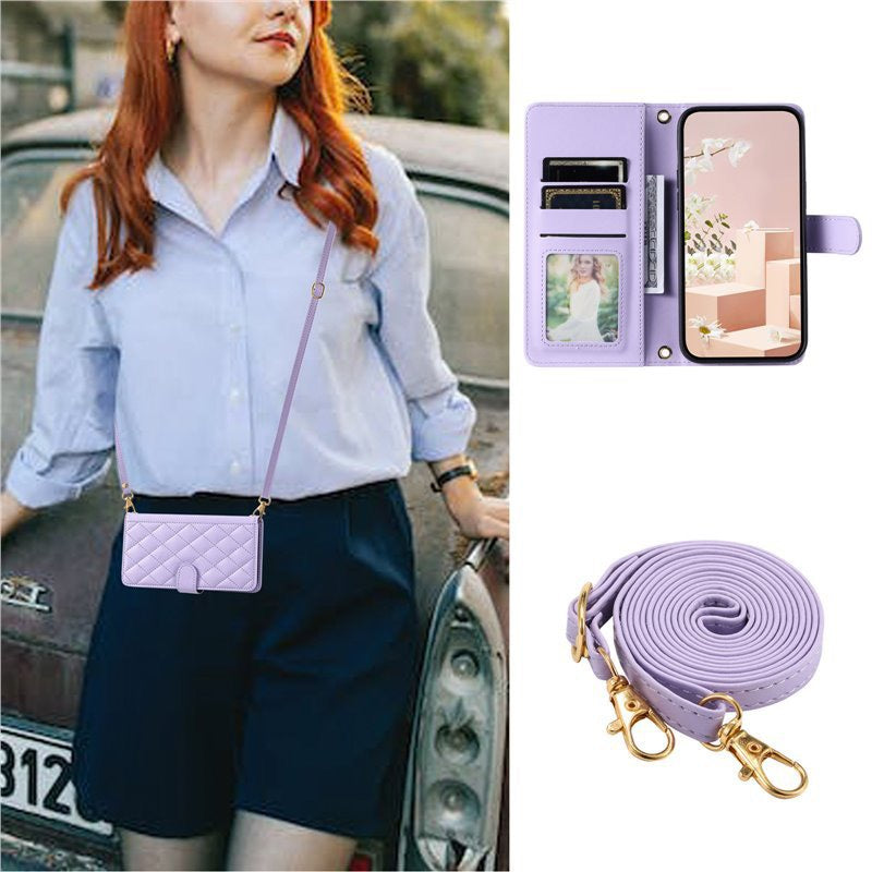 Suitable for Samsung S25Ultra Mobile Phone Leather Case Xiaoxiangfeng A17/A16 Card Flip Cover