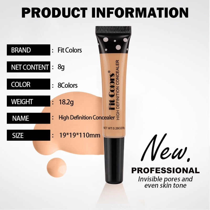 Fit Colors 8-Color Hose Concealer Concealer, Repair and Nourishing Liquid Foundation to Cover Dark Circles and Acne Spots Cross-Border
