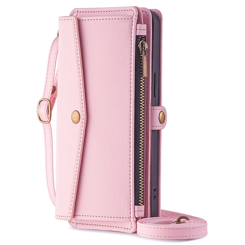 CaseMe Light Luxury Multi-Card Slot Phone Case for Samsung s23/s23plus/s23ultra Bracket Leather Case