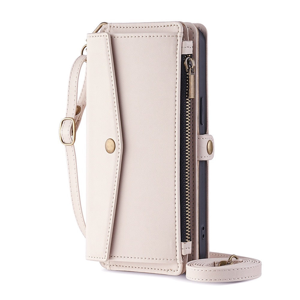 CaseMe Light Luxury Multi-Card Slot Phone Case for Samsung s23/s23plus/s23ultra Bracket Leather Case
