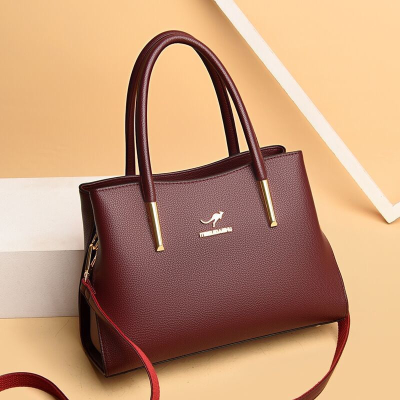 MERLANSHU Elegant Black Leather Handbag