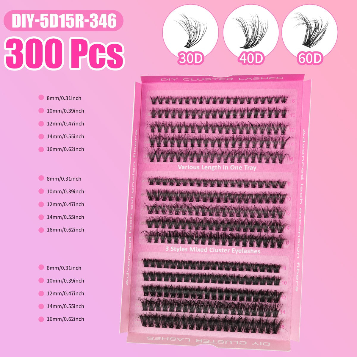 DIY Lashes False Eyelash Extension Set 30D/60D European and American Cross-Border Eyelash