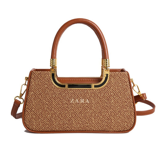 ZARA Elegant Handbag with Gold Accents