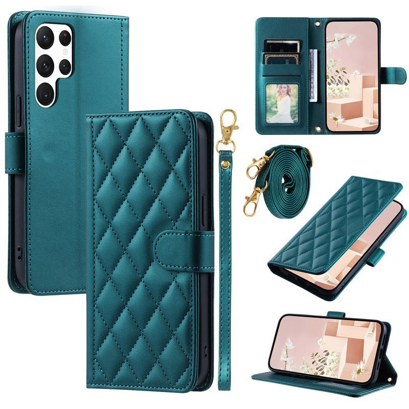 Suitable for Samsung S25Ultra Mobile Phone Leather Case Xiaoxiangfeng A17/A16 Card Flip Cover