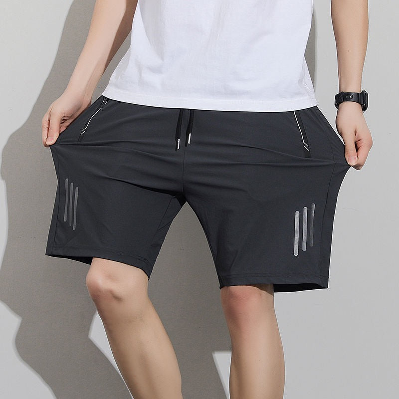 Cross-Border E-Commerce Men's Shorts Sports Casual Running Ice Silk Quick-Dry Beach Shorts Mid-Length Outerwear Men's Style