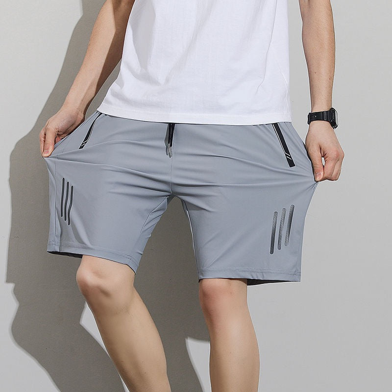 Cross-Border E-Commerce Men's Shorts Sports Casual Running Ice Silk Quick-Dry Beach Shorts Mid-Length Outerwear Men's Style
