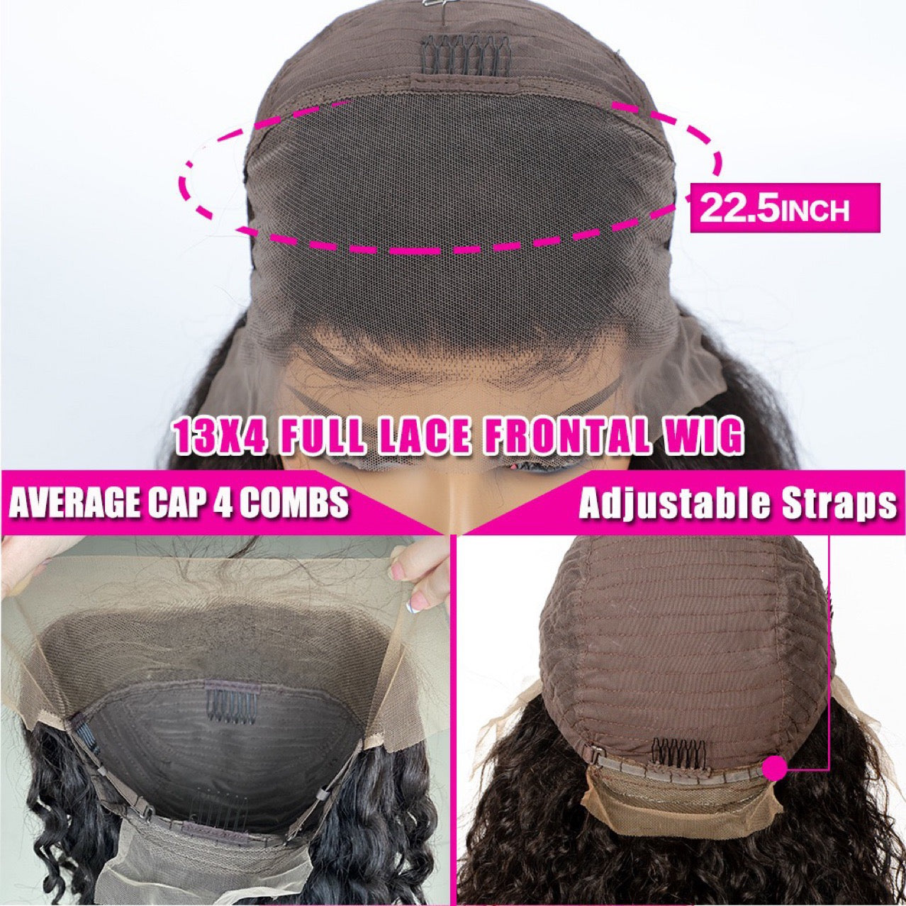 13X4Bleachedknot Vietnam Water Wave Lace Front Wig Curly Hair Human Hair