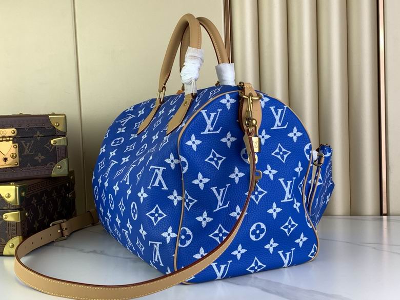 Louis Vuitton Keepall Bandoulière 50 Blue Monogram Set