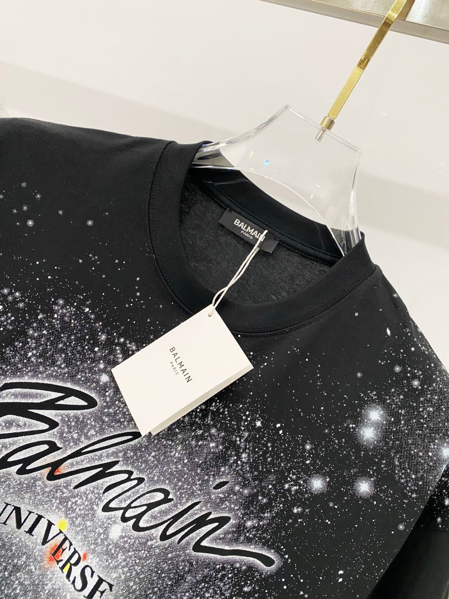Balmain Universe Galaxy Print T-Shirt
