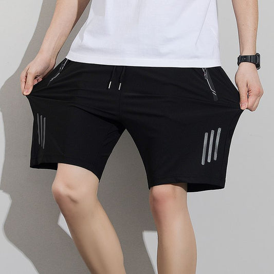 Cross-Border E-Commerce Men's Shorts Sports Casual Running Ice Silk Quick-Dry Beach Shorts Mid-Length Outerwear Men's Style