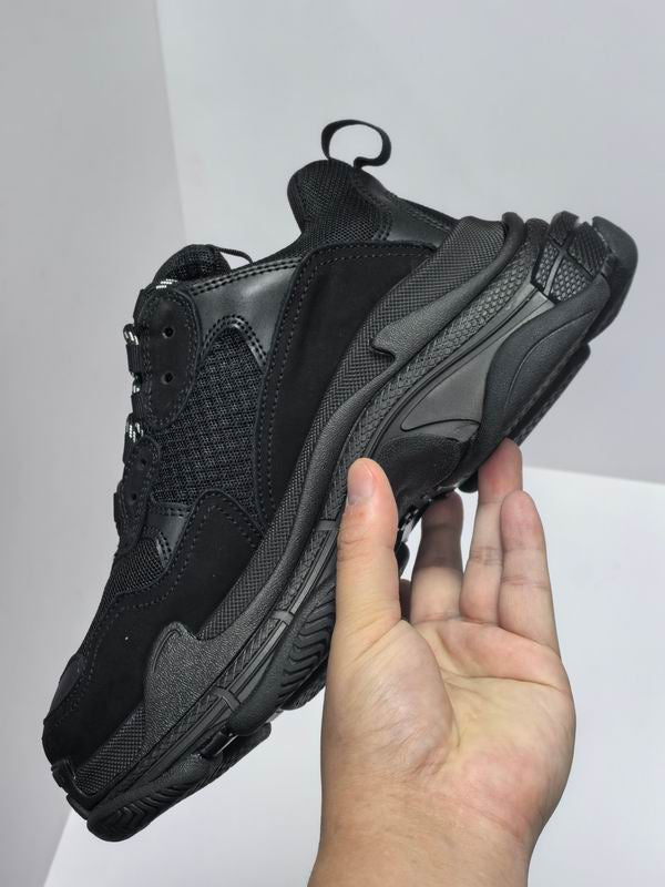 Balenciaga Triple S Sneaker – Black with Yellow BB Logo