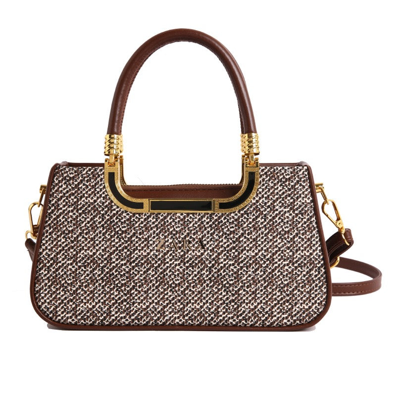 ZARA Elegant Handbag with Gold Accents