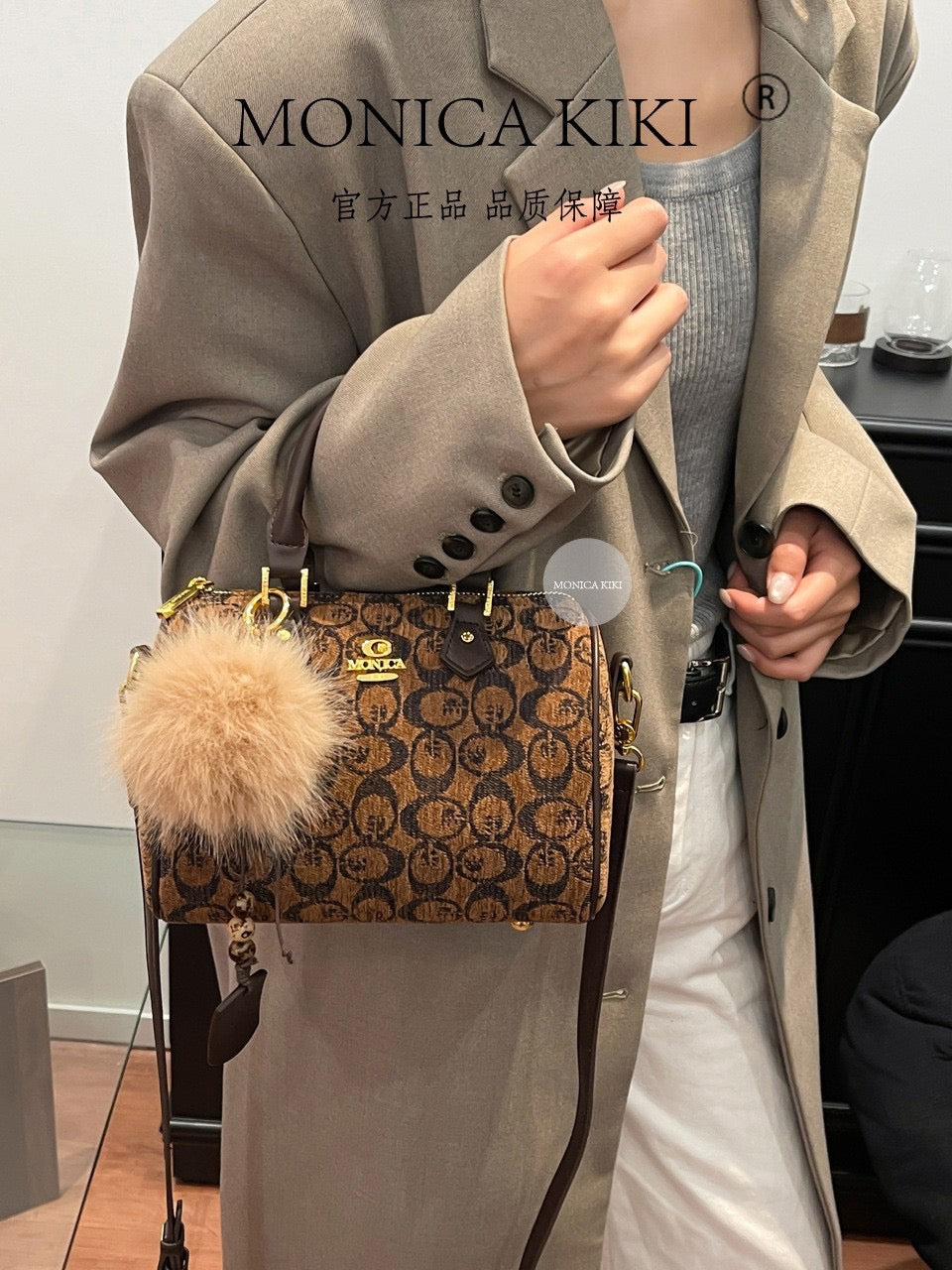 Fashionable and Simple Boston Women's Bag 2025 New Autumn and Winter Texture Single Shoulder Large Capacity Bag Commuter Texture Crossbody Bag