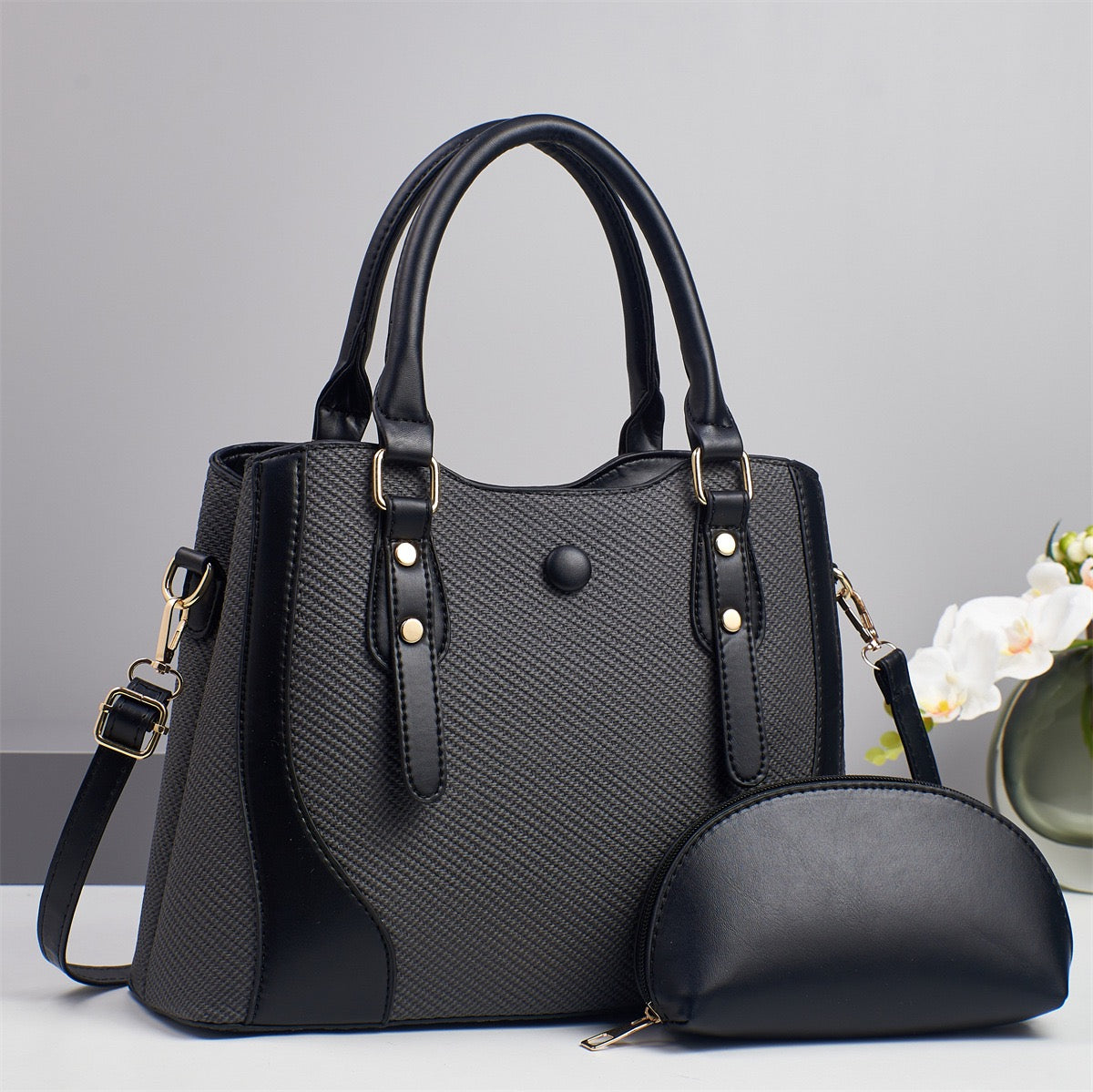 Handbag with Detachable Pouch – Style Meets Function