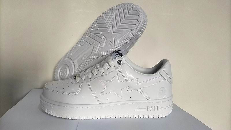 BAPE Stars Green-Red-White Sneakers with Iconic Star Logo