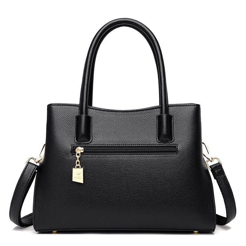 MERLANSHU Elegant Black Leather Handbag