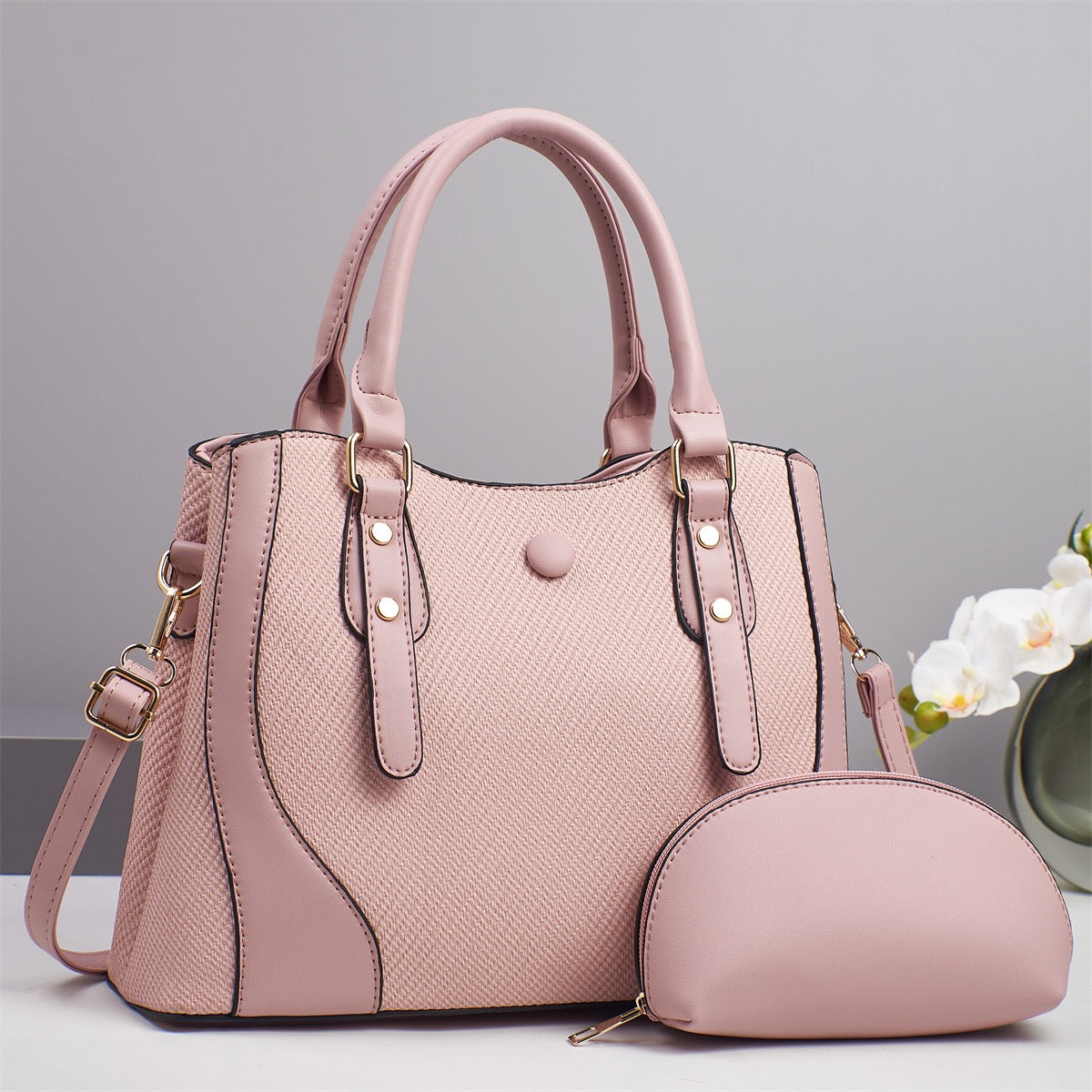 Handbag with Detachable Pouch – Style Meets Function