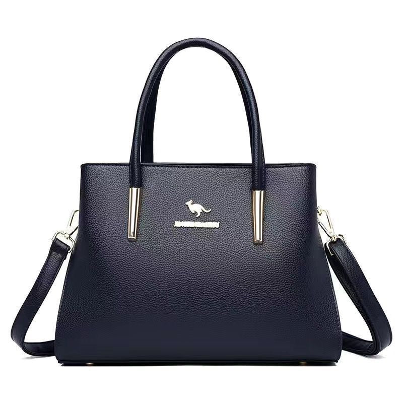 MERLANSHU Elegant Black Leather Handbag